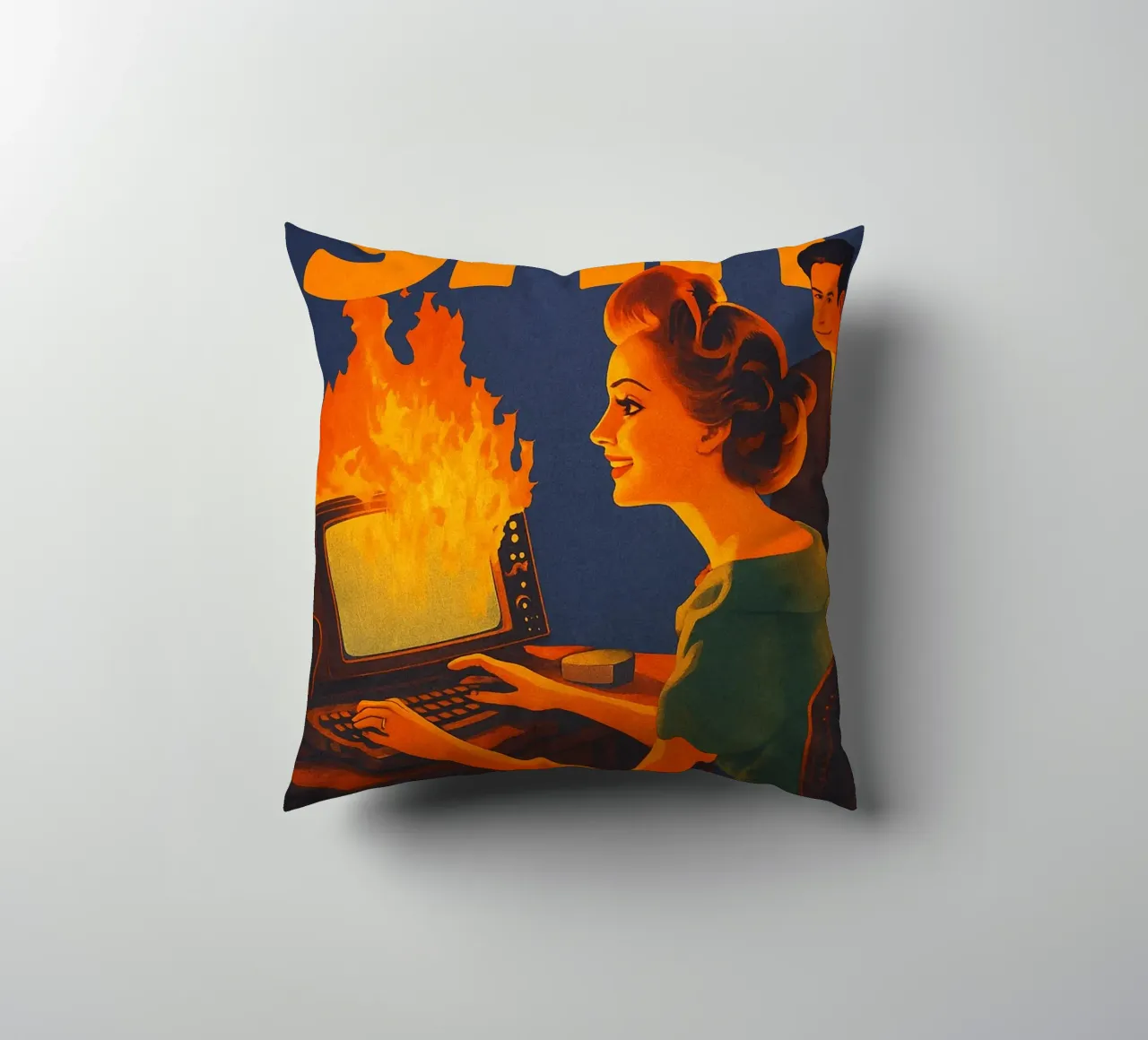 Divertente Retro Computer IT Tech Support cuscino da oneroad