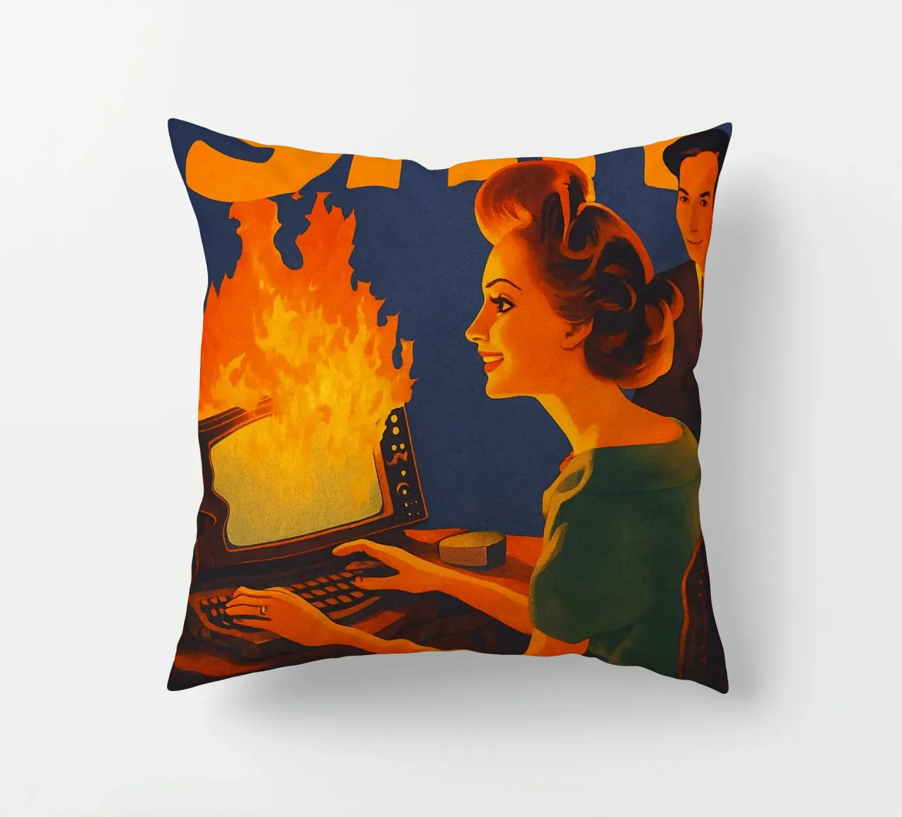 Divertente Retro Computer IT Tech Support cuscino da oneroad