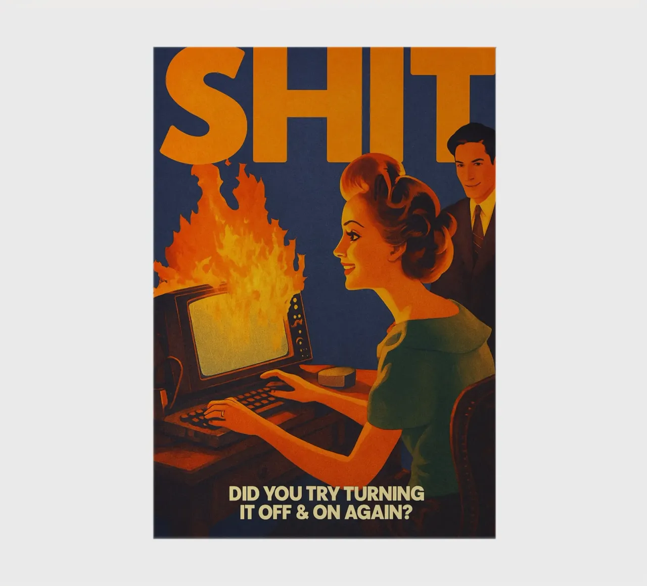 Funny Retro Computer IT Tech Support notebook by oneroad