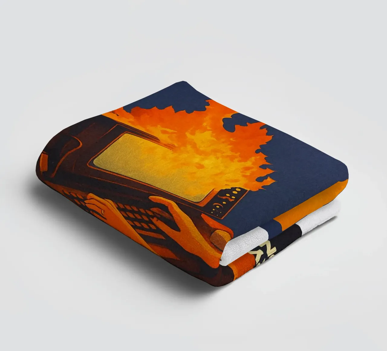 Funny Retro Computer IT Tech Support towel by oneroad