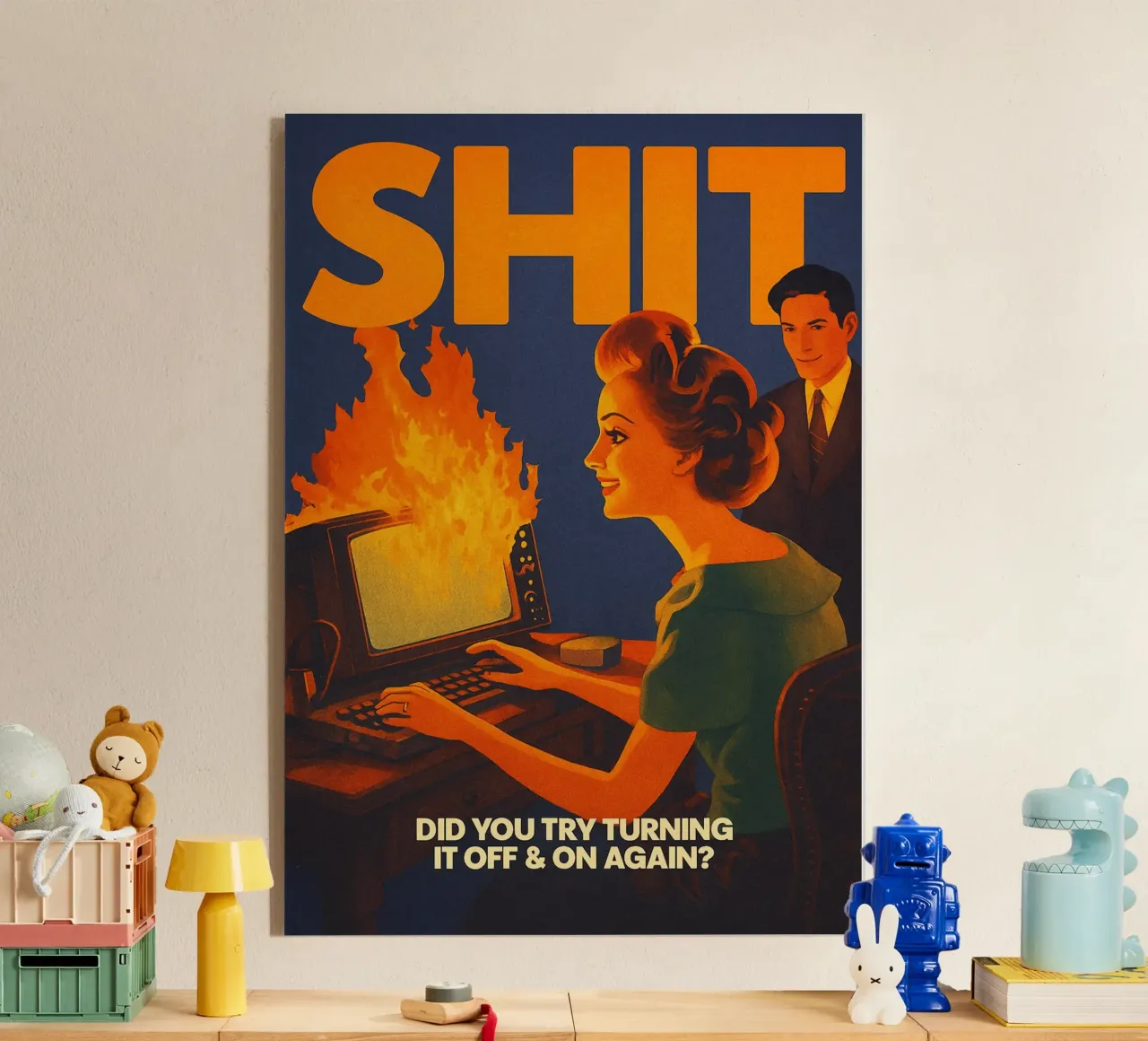 Grappige Retro Computer IT Tech Support acryl van oneroad