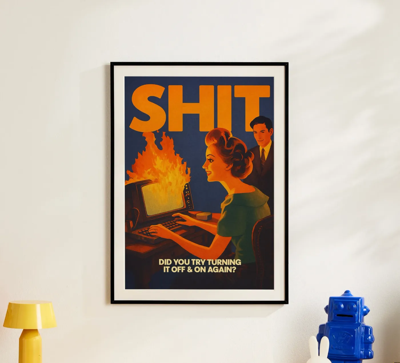 Funny Retro Computer IT Tech Support poster de oneroad