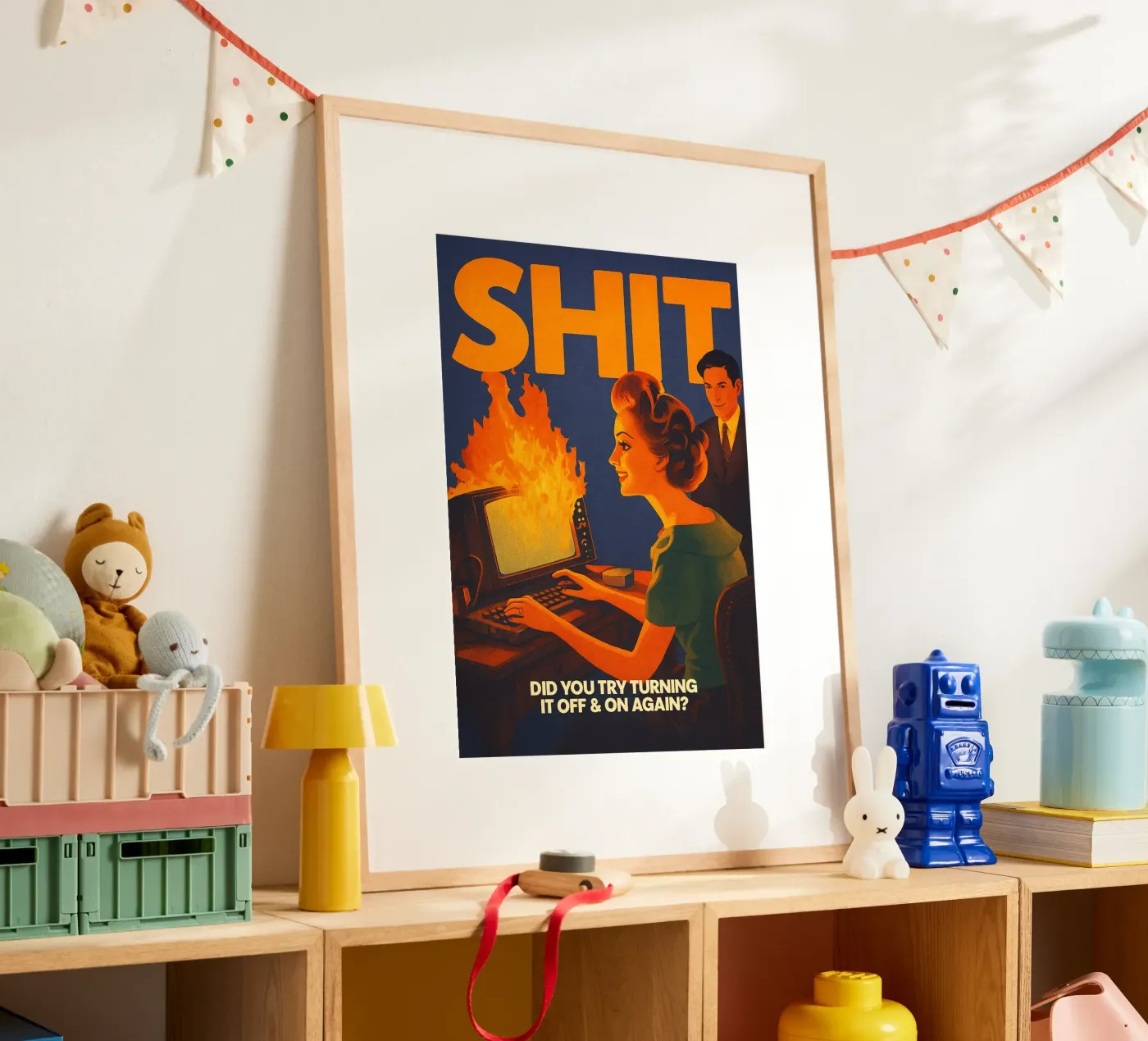 Funny Retro Computer IT Tech Support poster de oneroad
