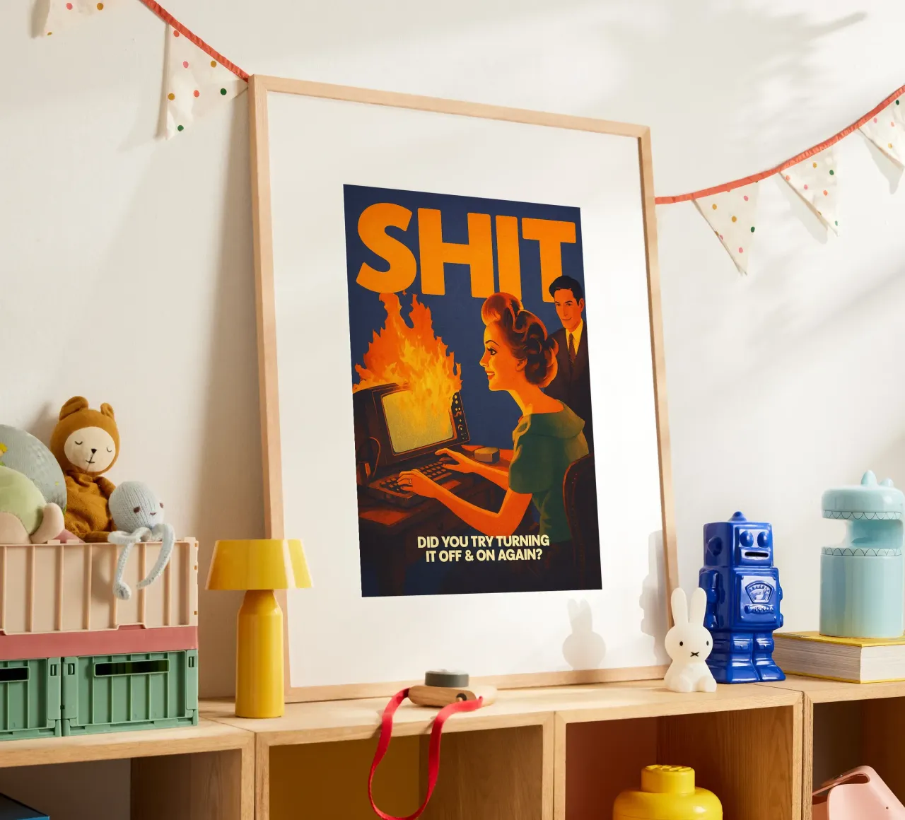 Divertente Retro Computer IT Tech Support carta hahnemühle da oneroad