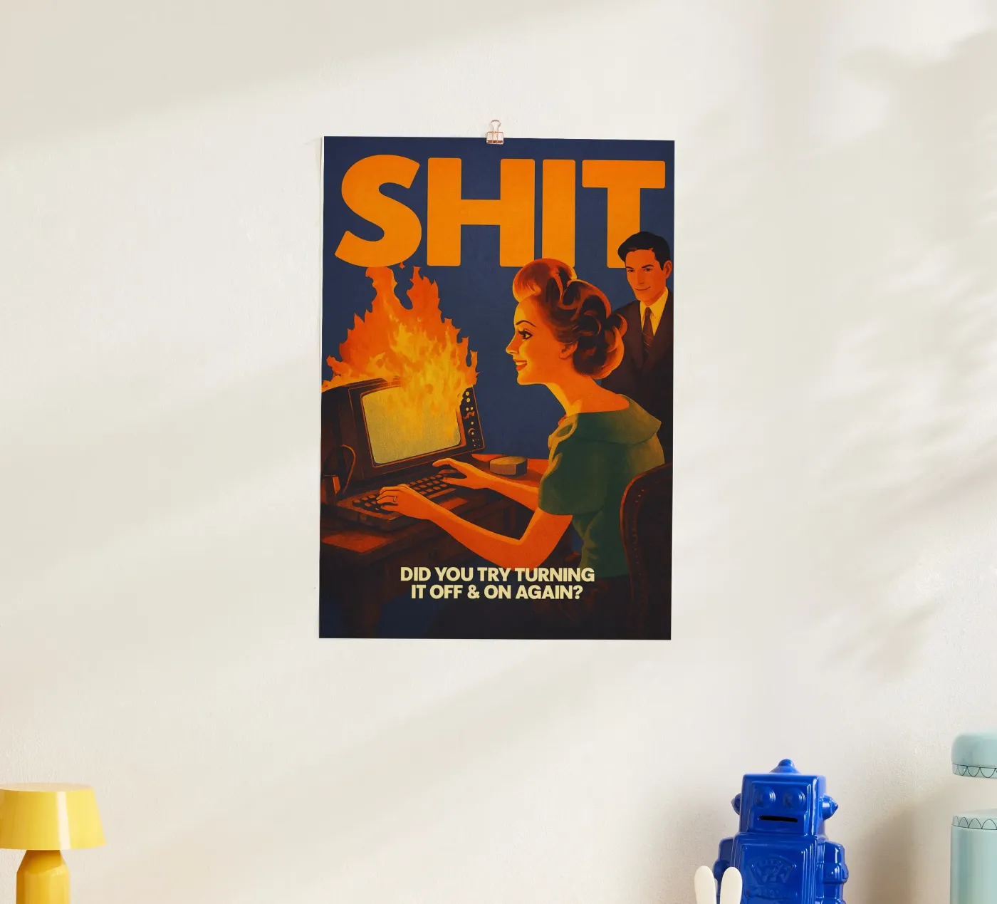 Funny Retro Computer IT Tech Support poster de oneroad
