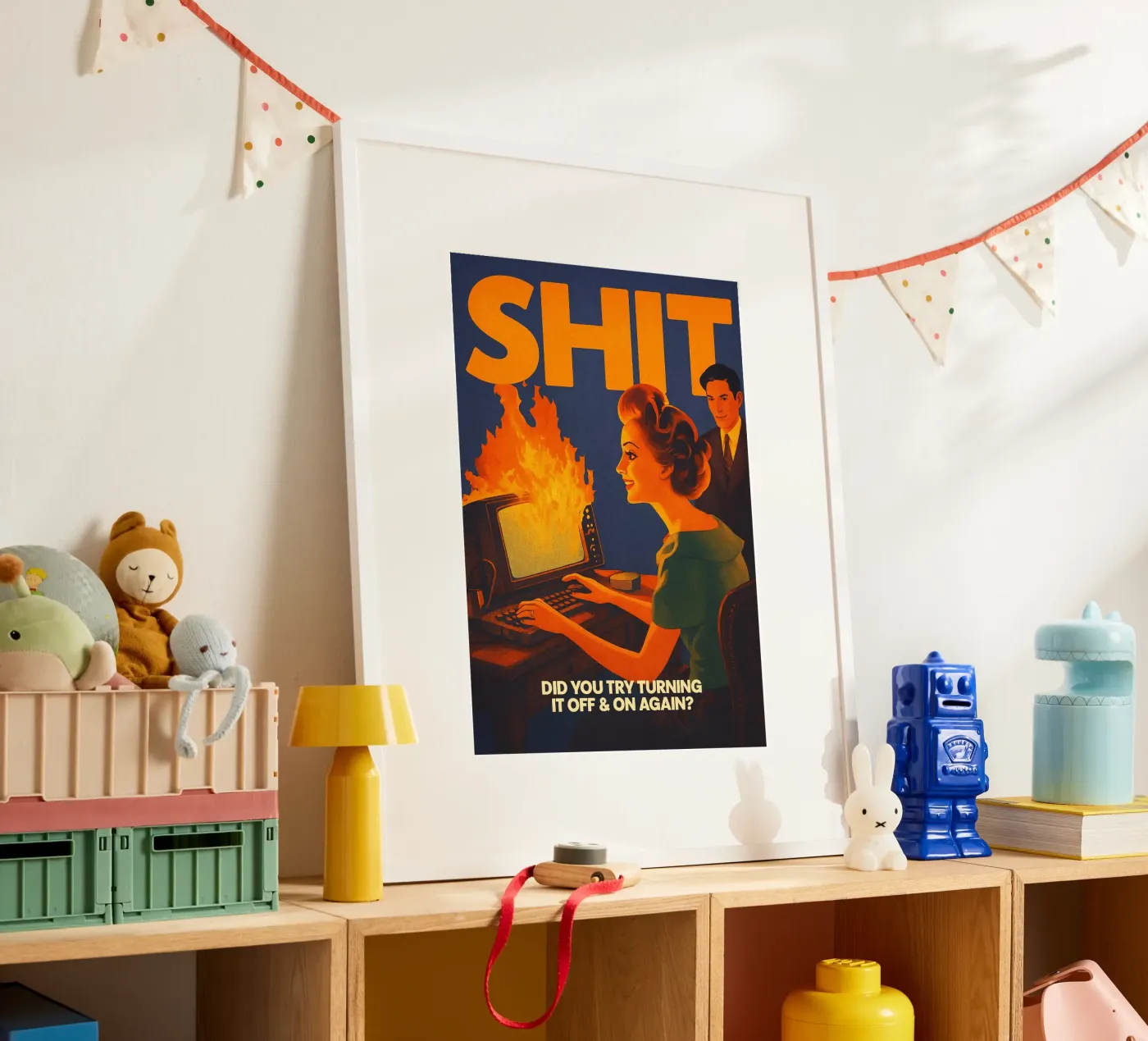 Funny Retro Computer IT Tech Support poster de oneroad