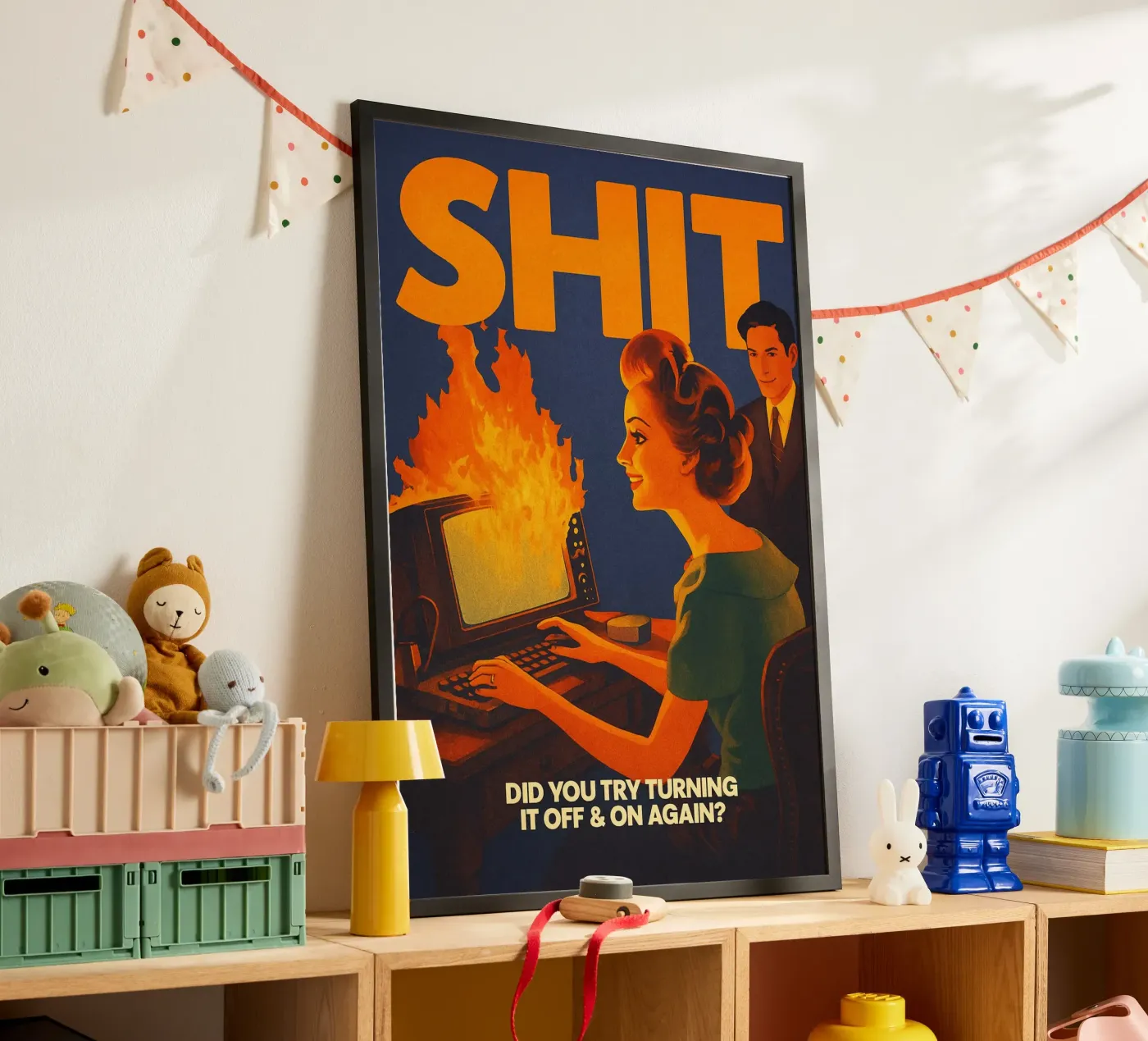 Funny Retro Computer IT Tech Support poster de oneroad