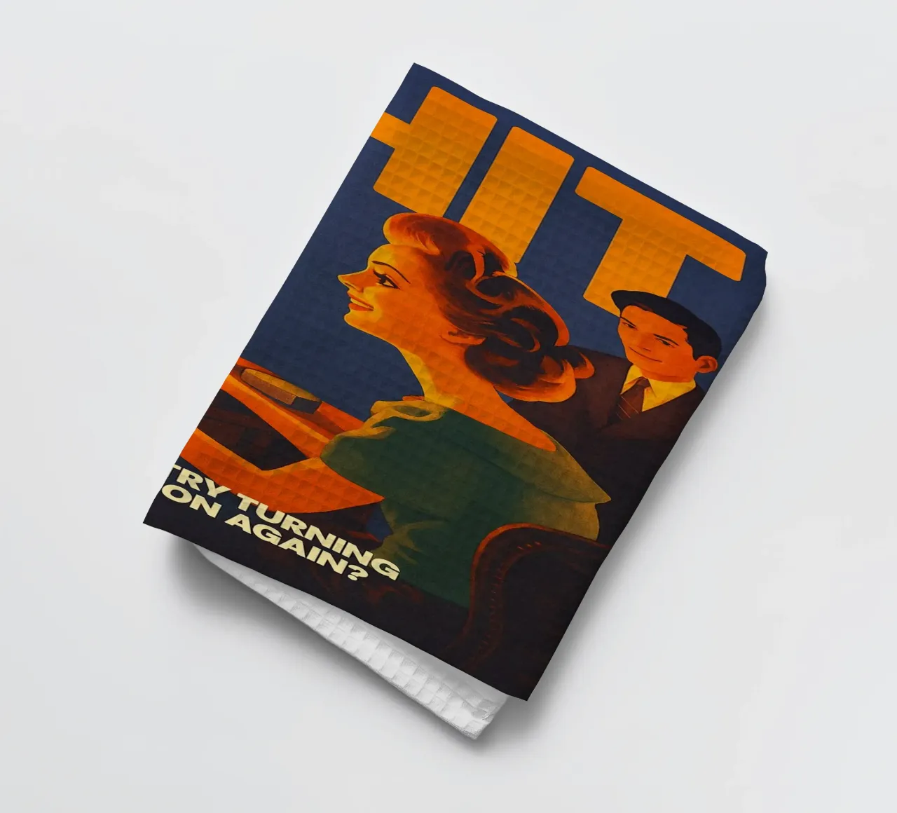 Funny Retro Computer IT Tech Support torchon de oneroad