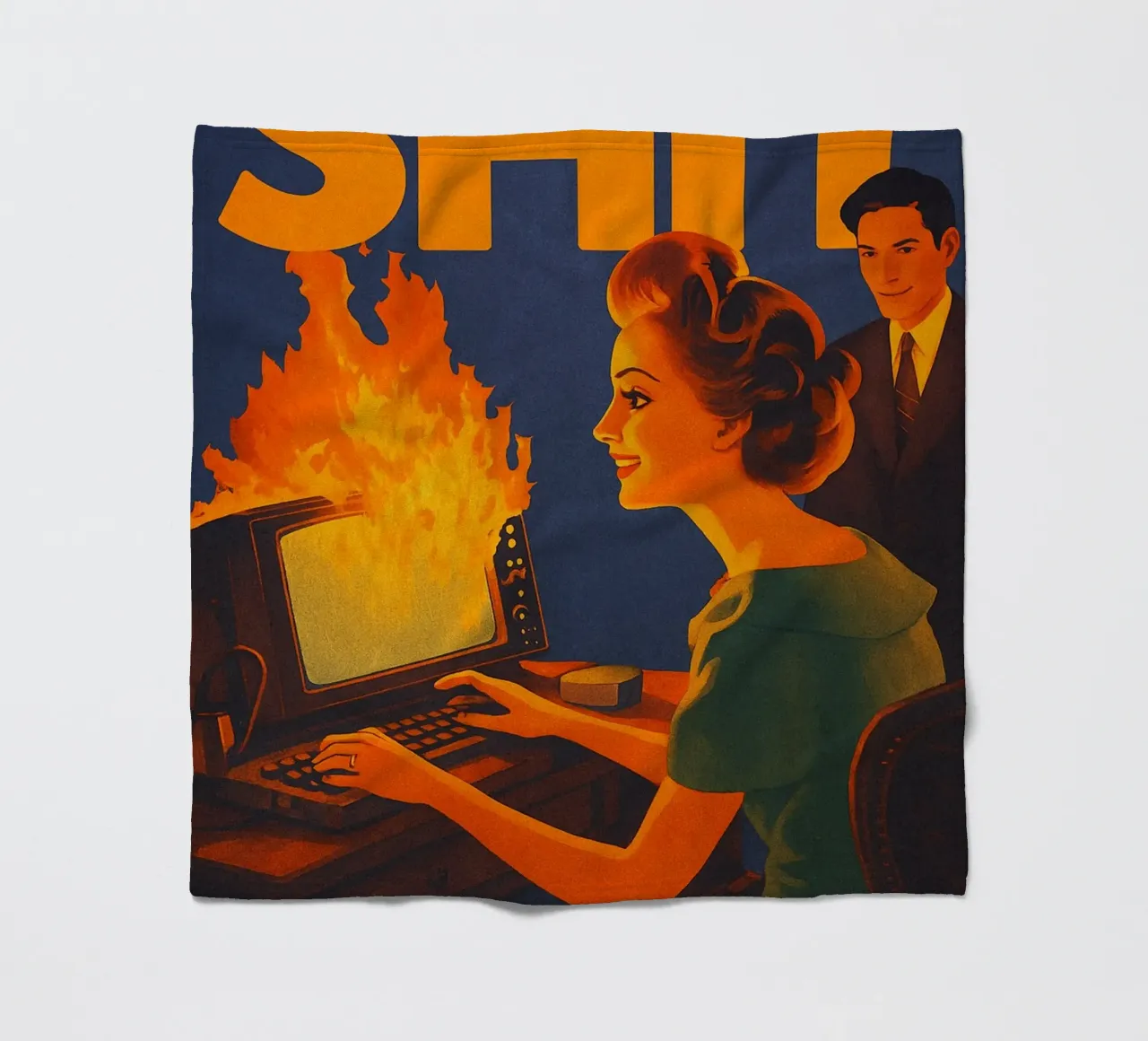 Divertente Retro Computer IT Tech Support coperta in pile da oneroad