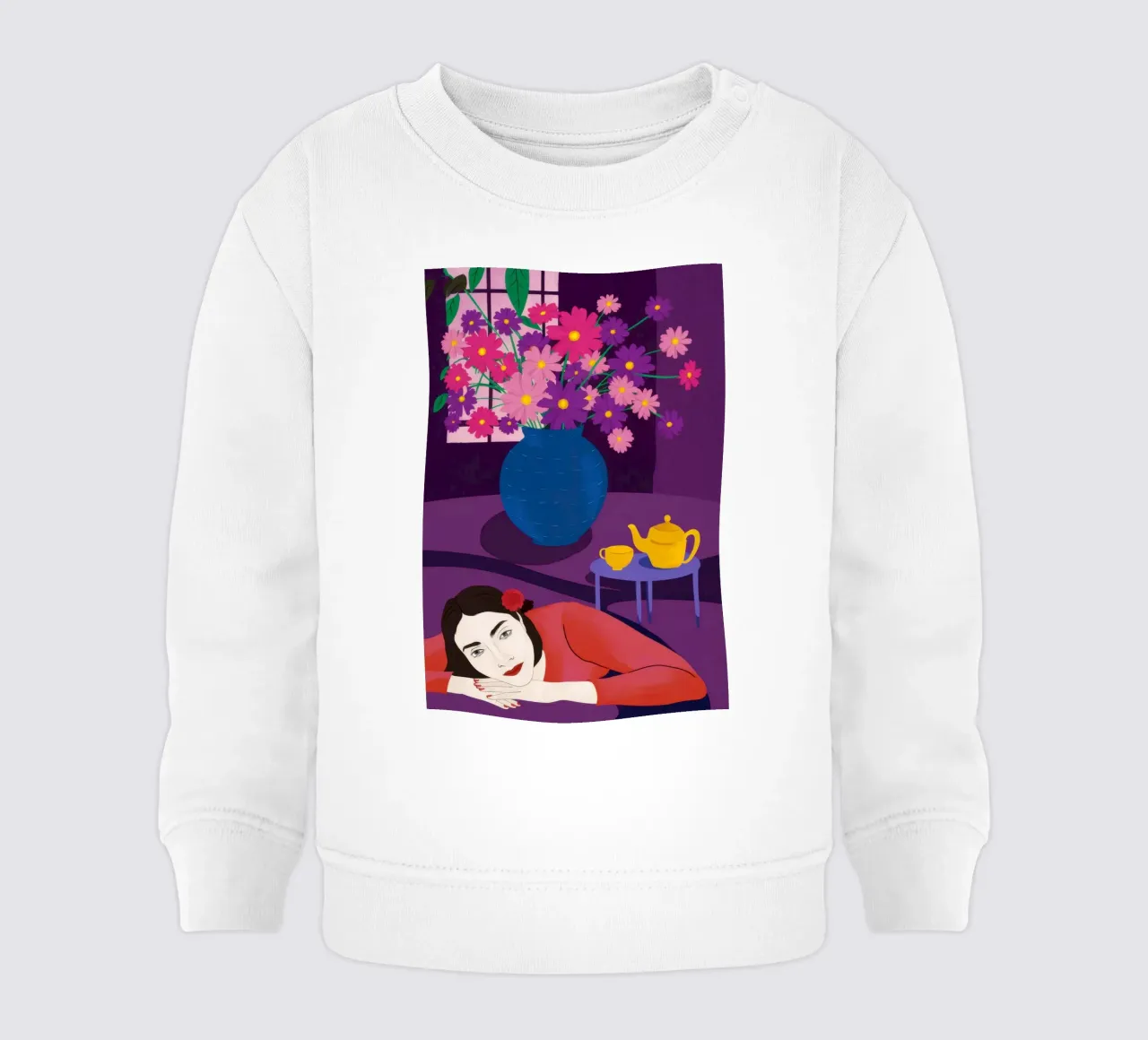 Vaso viola Stillness felpa neonato da Marigold Tiga