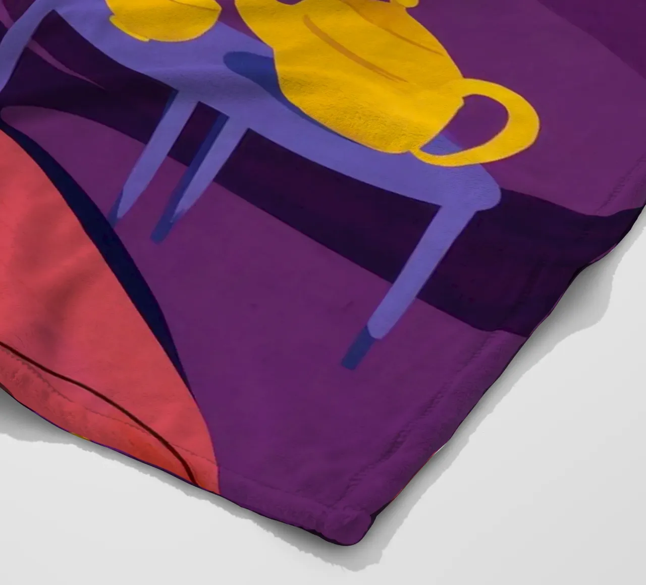 Purple Vase Stillness fleece blanket by Marigold Tiga