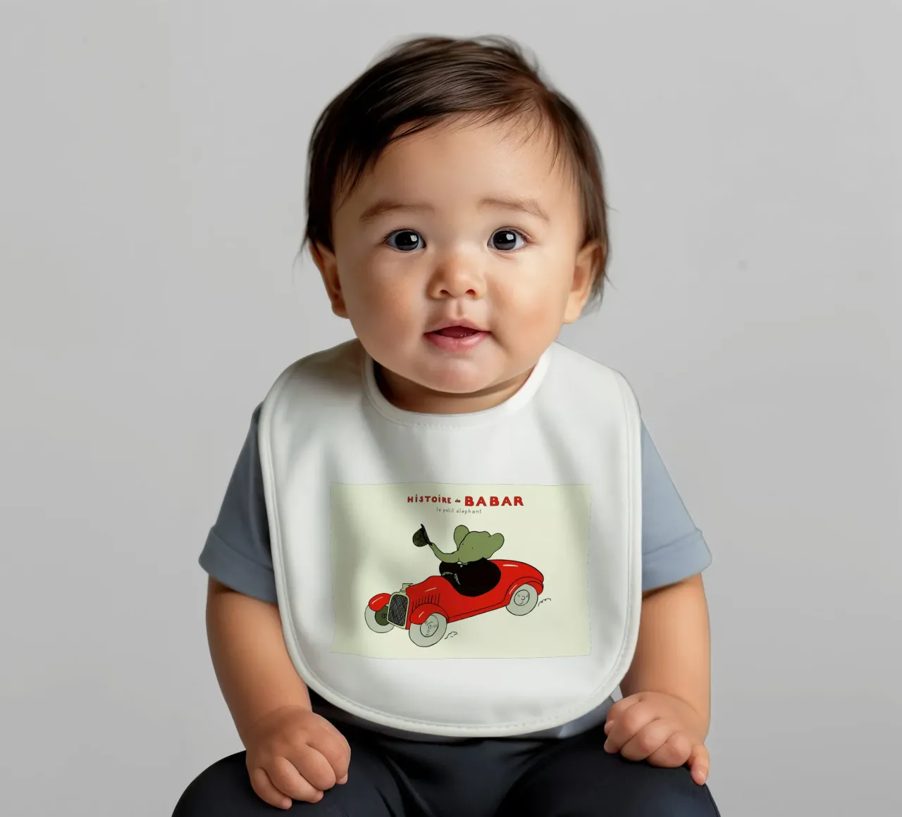 Babar's Car bavaglino da Little Flourishes