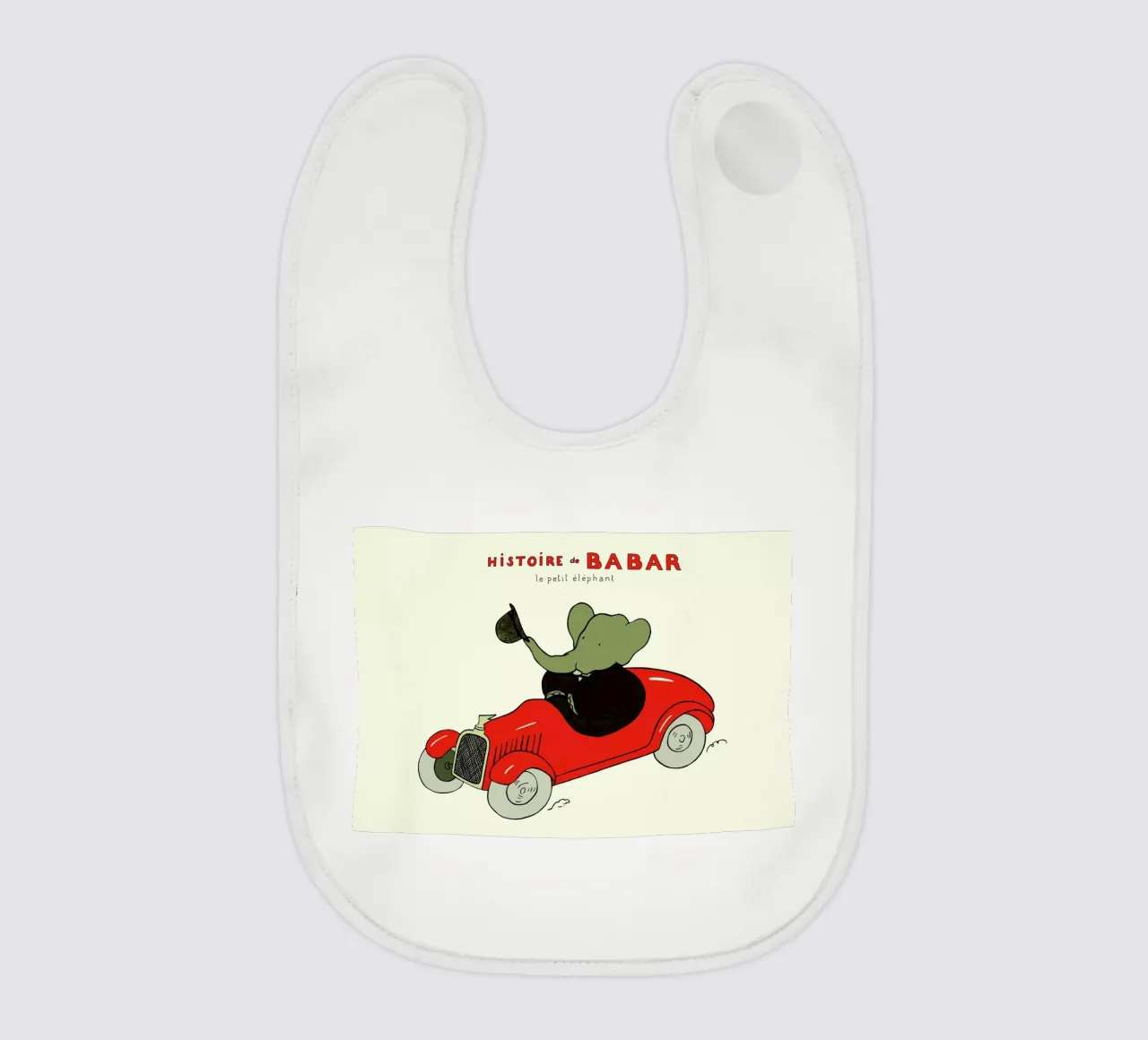 Babar's Car bavaglino da Little Flourishes
