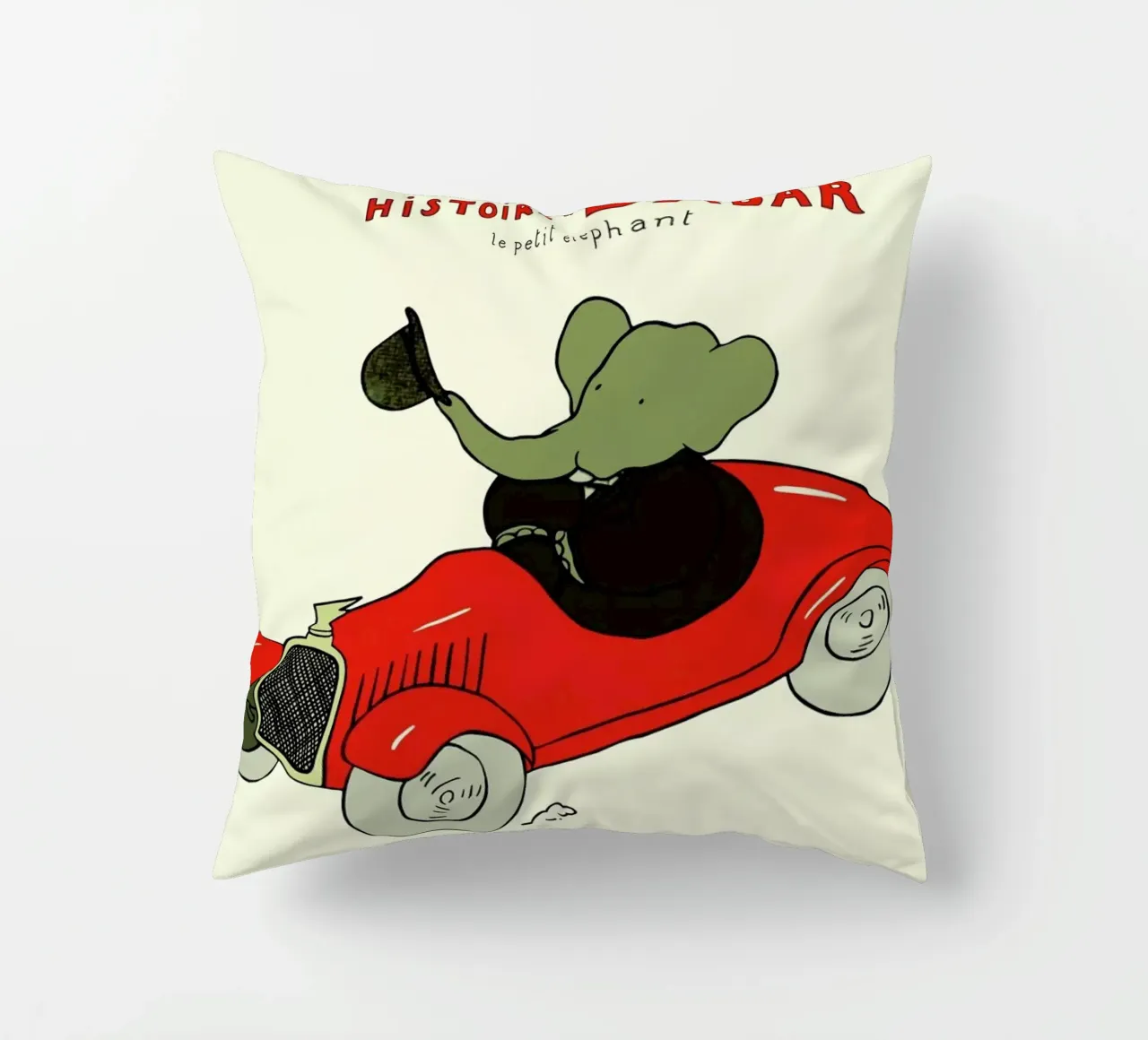 Babar's Car cuscino da Little Flourishes