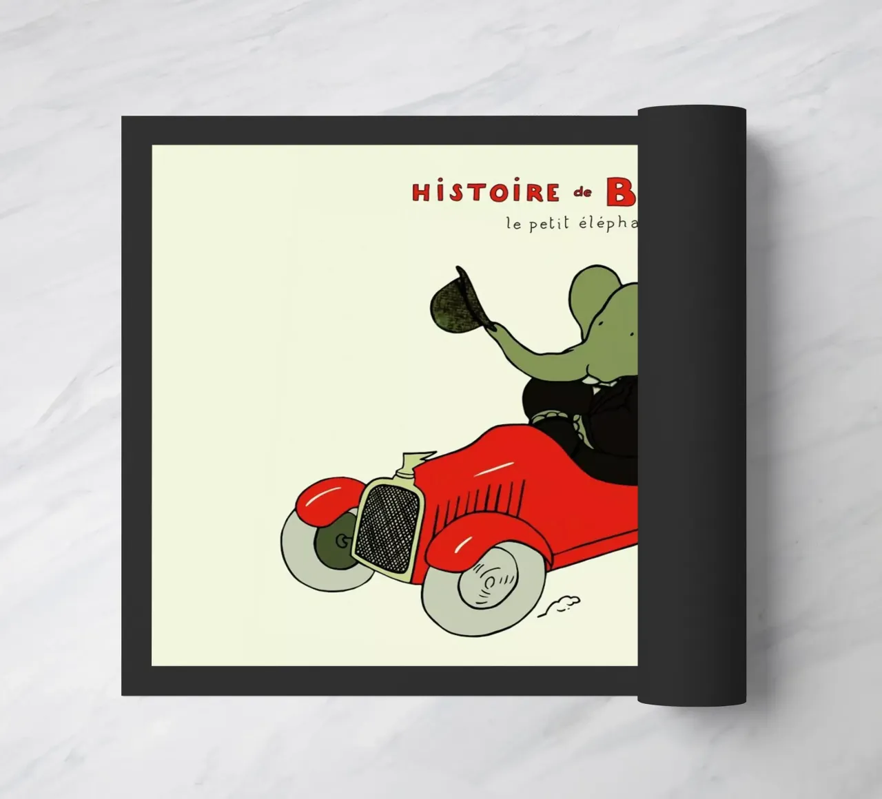 Babar's Car doormat by Little Flourishes