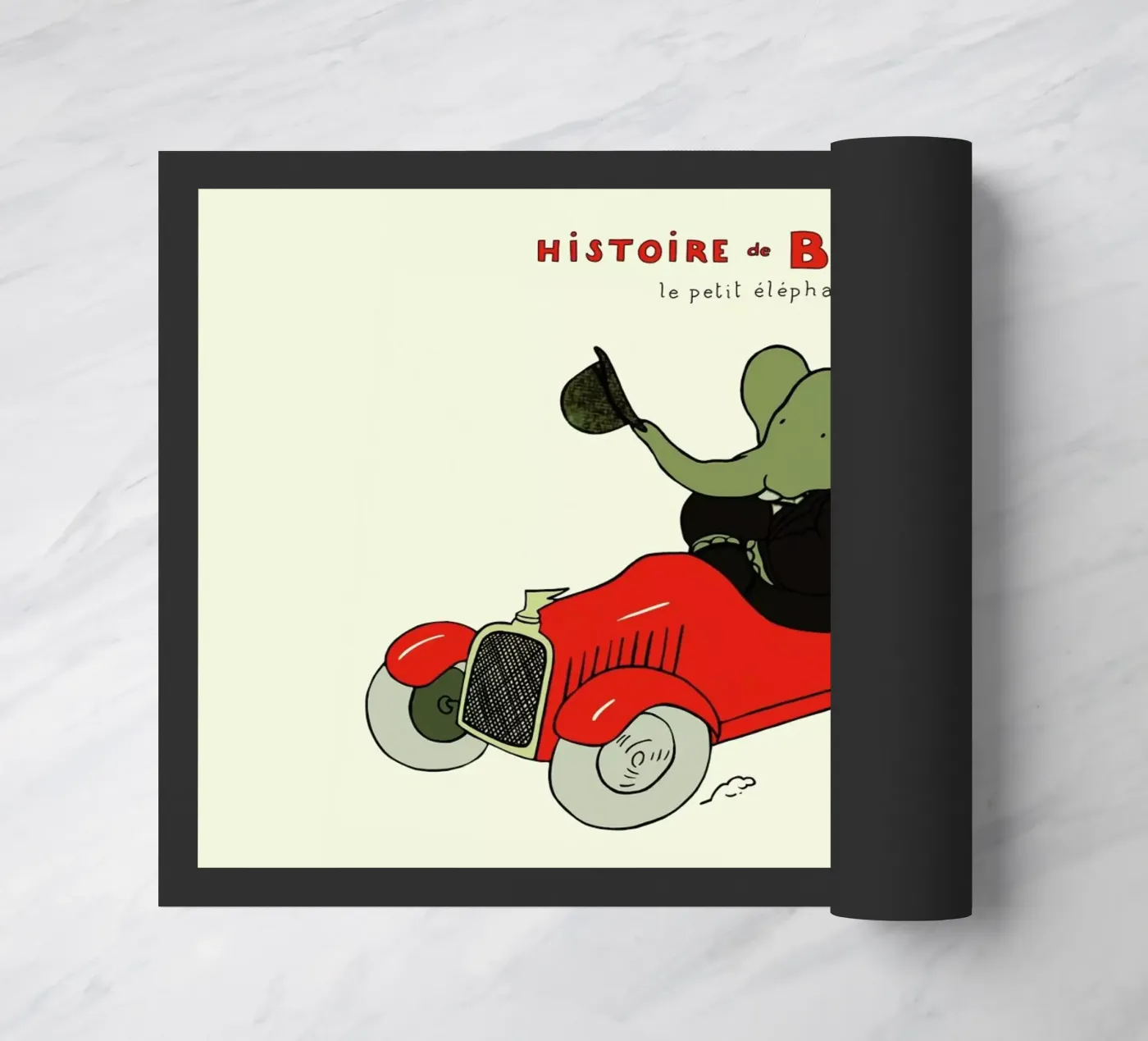 Babar's Car doormat by Little Flourishes