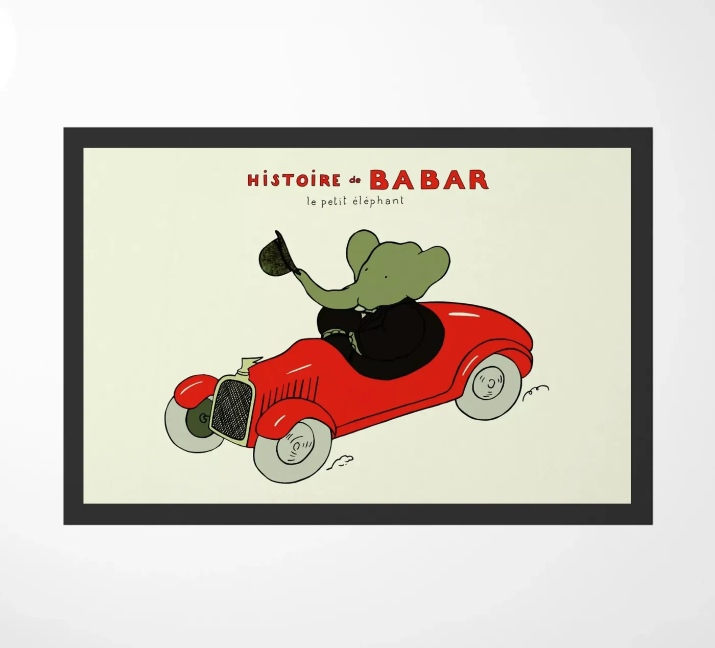 Babar's Car doormat by Little Flourishes