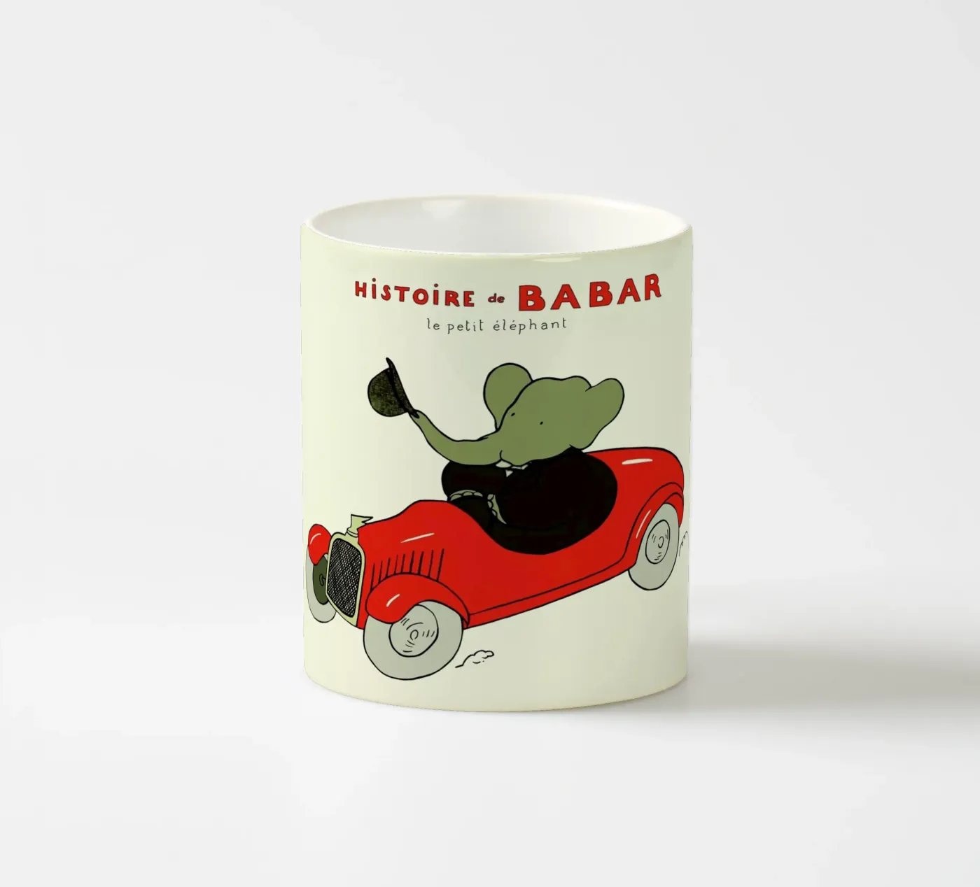 Babar's Car ceramic mug by Little Flourishes