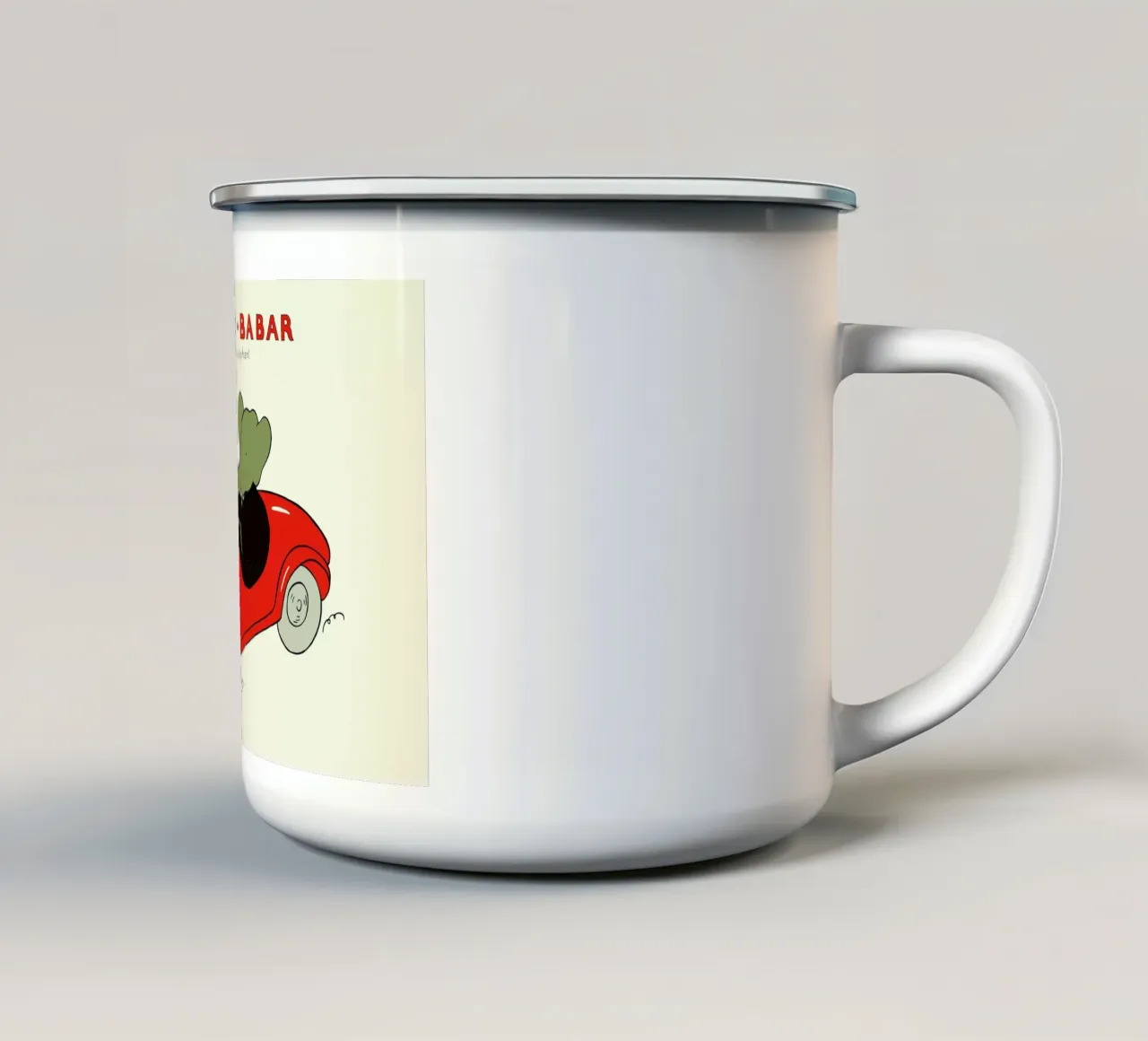 Babar's Car tazza in smalto da Little Flourishes
