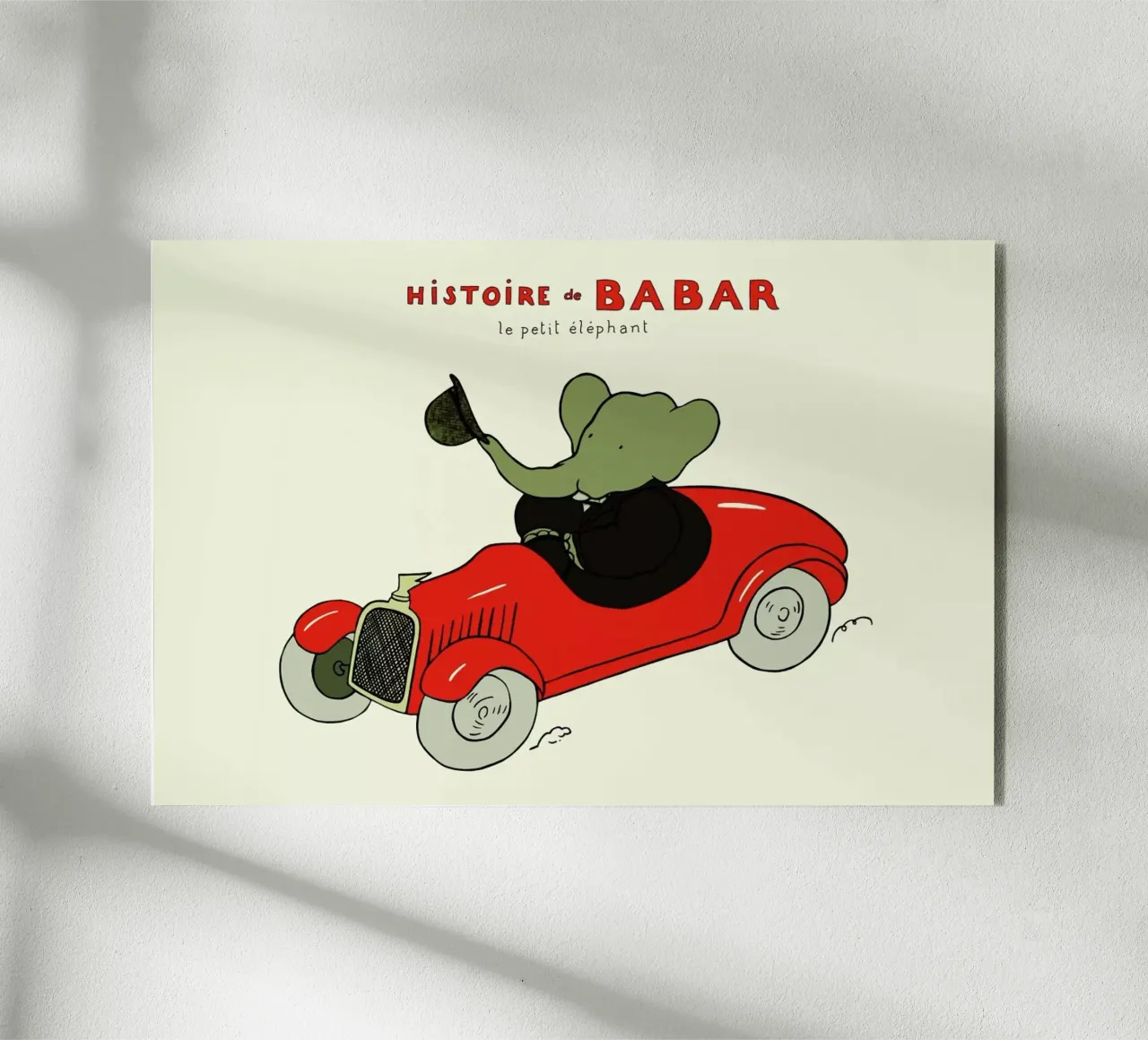 Babar's Car acrylic glass by Little Flourishes