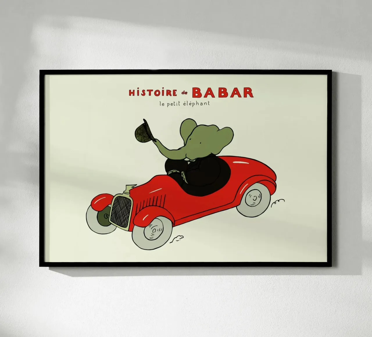 Babar's Car poster by Little Flourishes