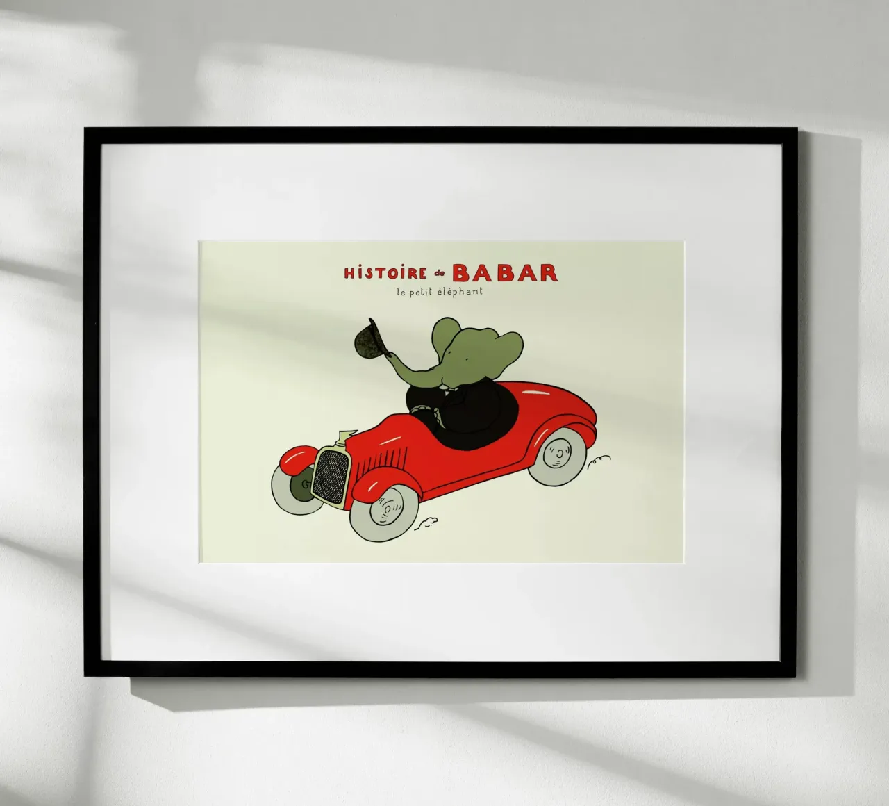 Babar's Car poster by Little Flourishes