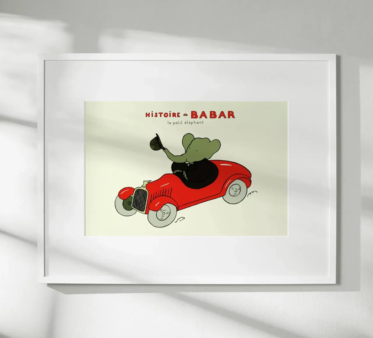 Babar's Car poster by Little Flourishes