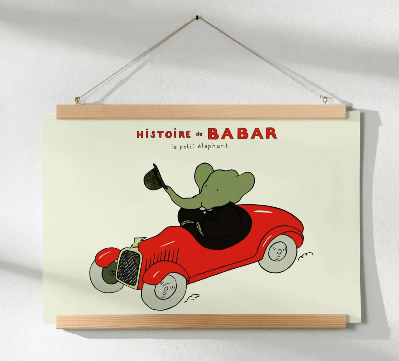 Babar's Car poster da Little Flourishes