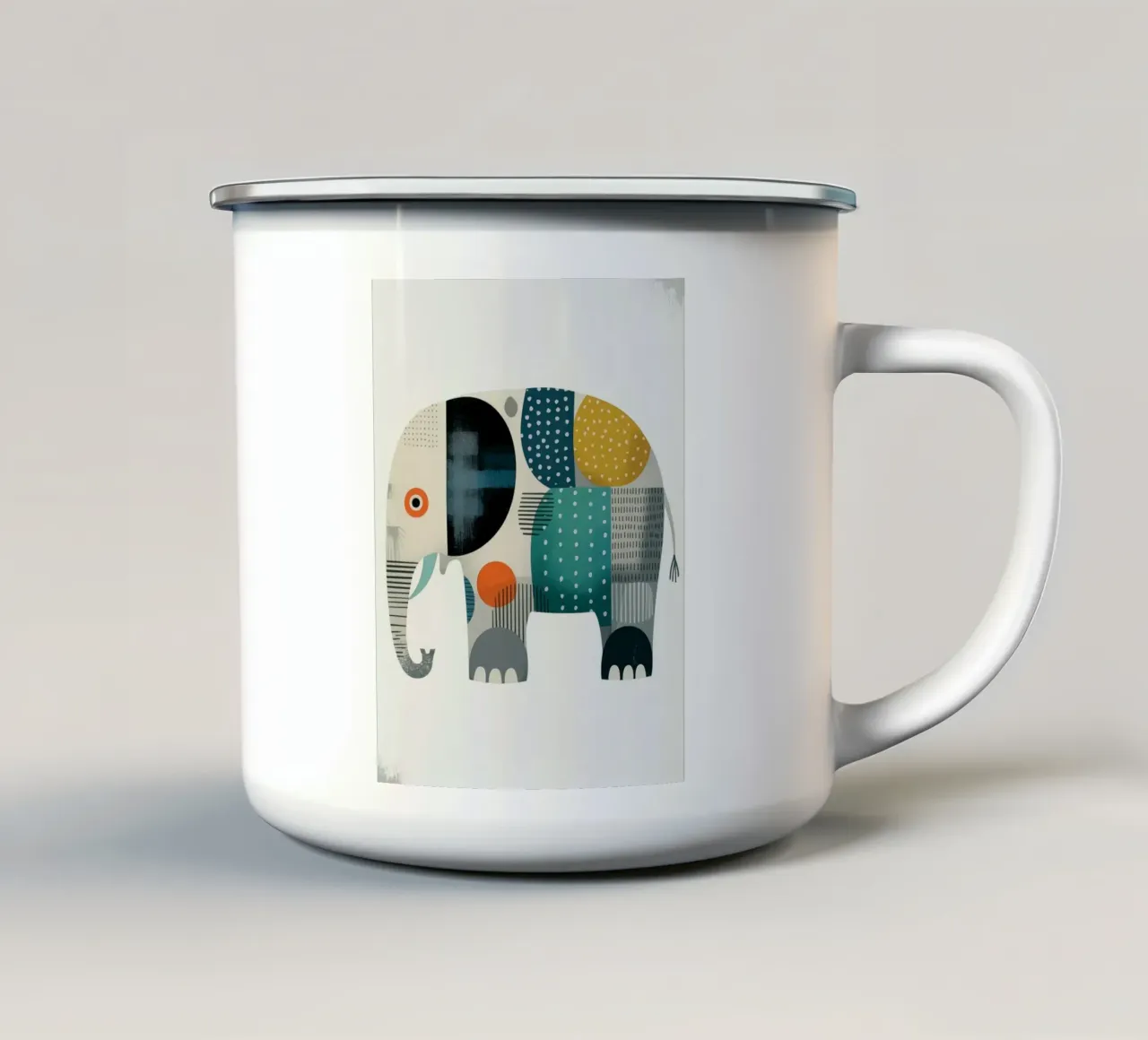 LUCKY ELEPHANT tazza in smalto da Klitzeklein