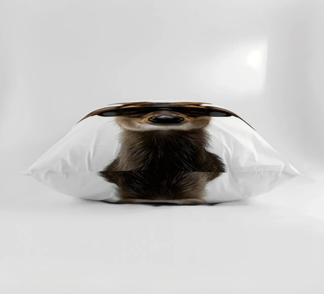 Ritratto di Muntjac fresco con occhiali da sole cuscino da Brandi N Huskey