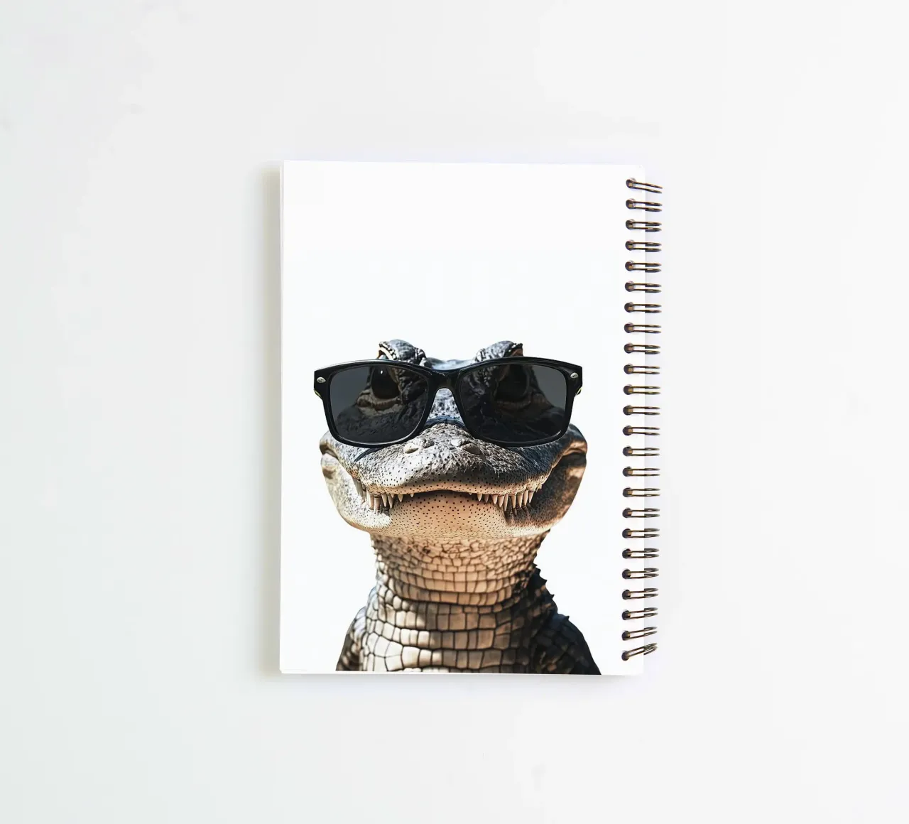 Cool Alligator in Sunglasses spiral notebook by Brandi N Huskey