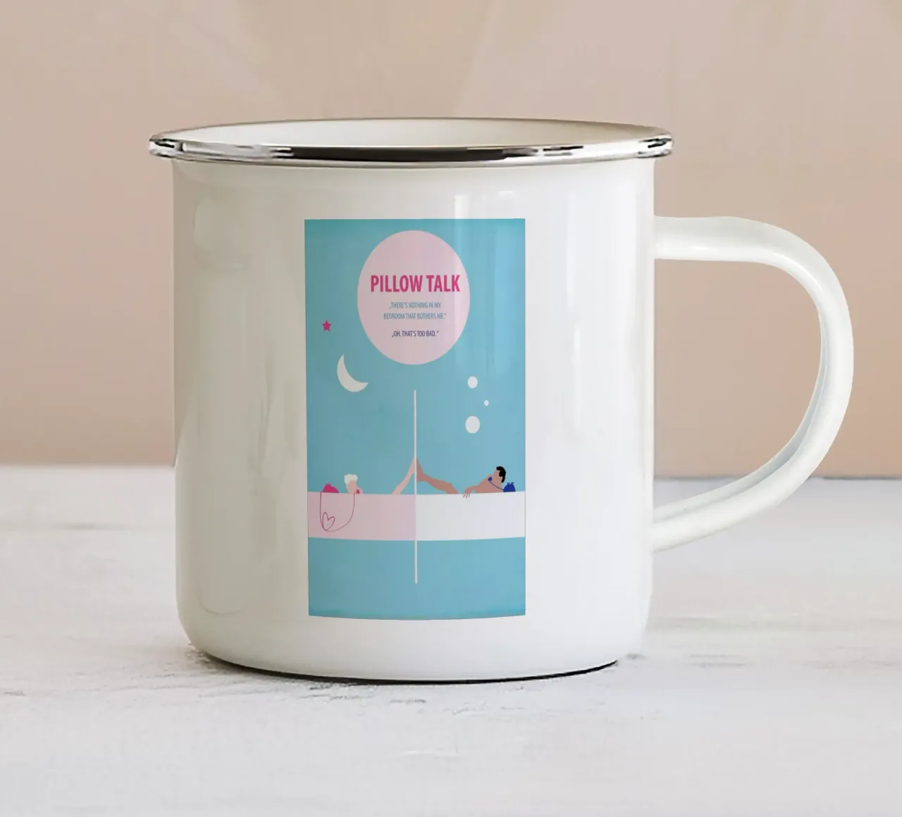 Pillow Talk tazza in smalto da Fräulein Fisher