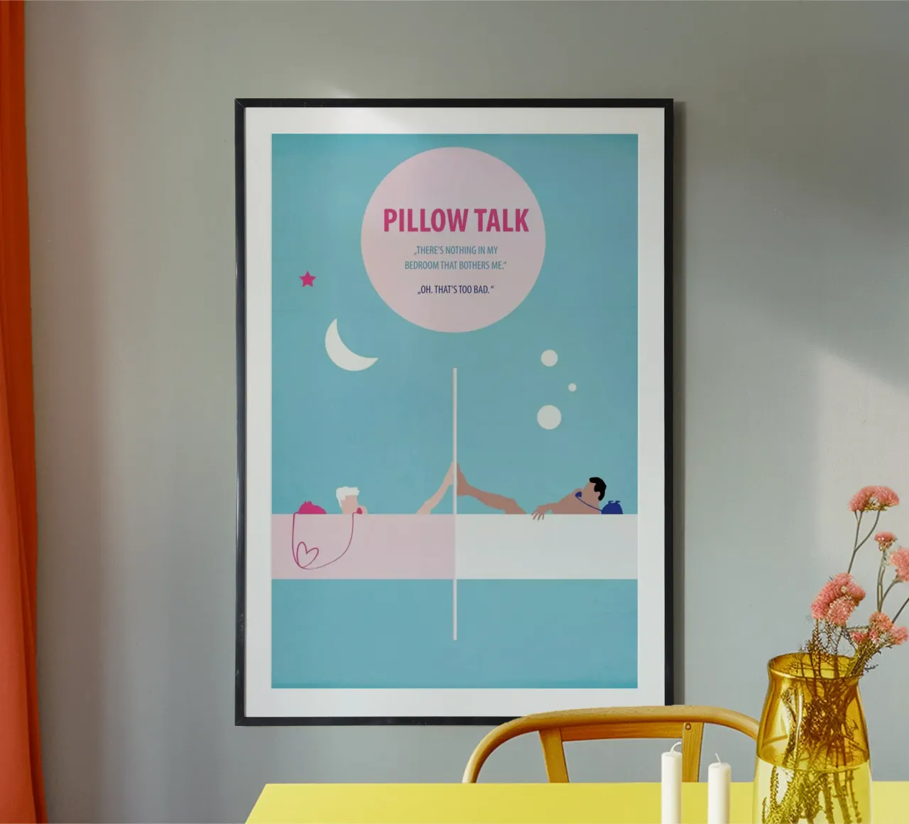 Pillow Talk poster con telaio in alluminio da Fräulein Fisher
