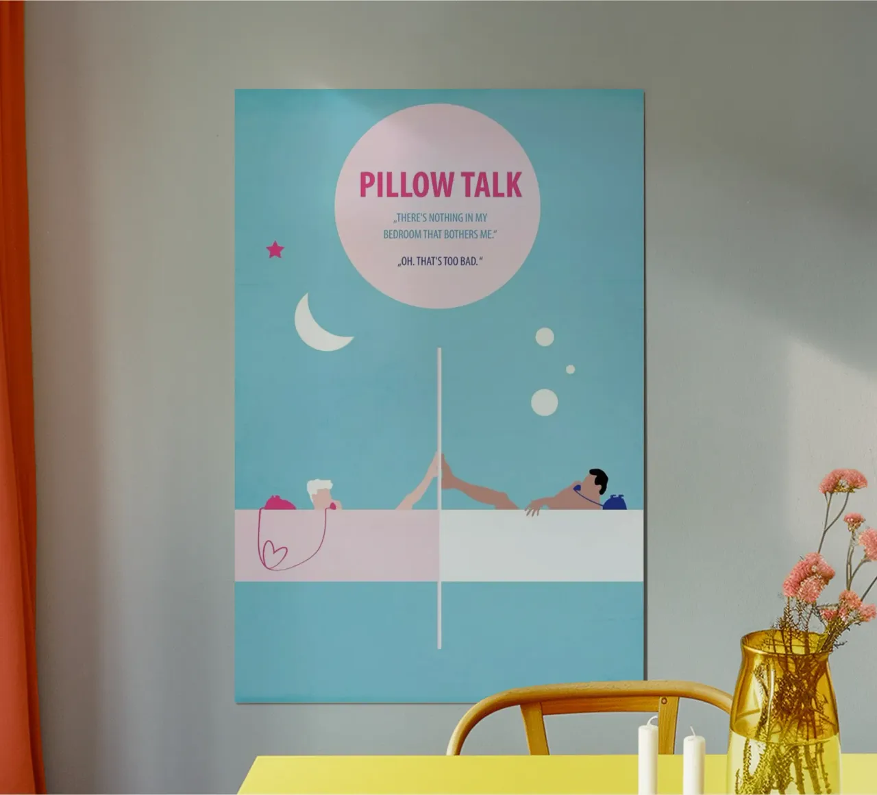 Pillow Talk poster con telaio in alluminio da Fräulein Fisher