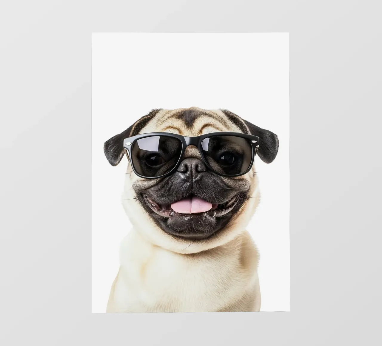 Cool Pug in Sunglasses backlit film by Brandi N Huskey