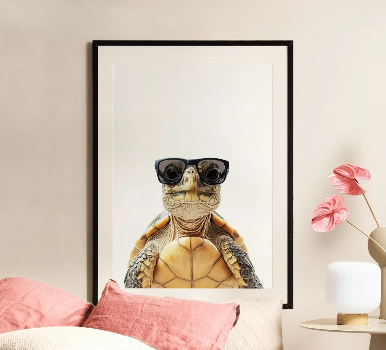Cool Turtle in Sunglasses hahnemühle by Brandi N Huskey