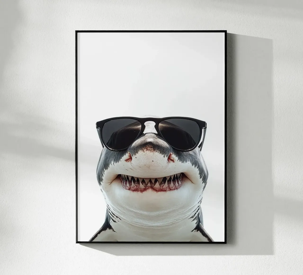 Squalo bianco con occhiali da sole plexiglass da Brandi N Huskey
