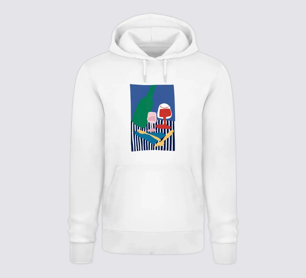 Gambe a righe Vino felpa con cappuccio da Pale Aura