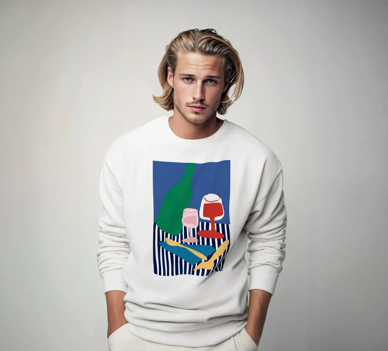Gestreepte benen Wijn sweatshirt van Pale Aura