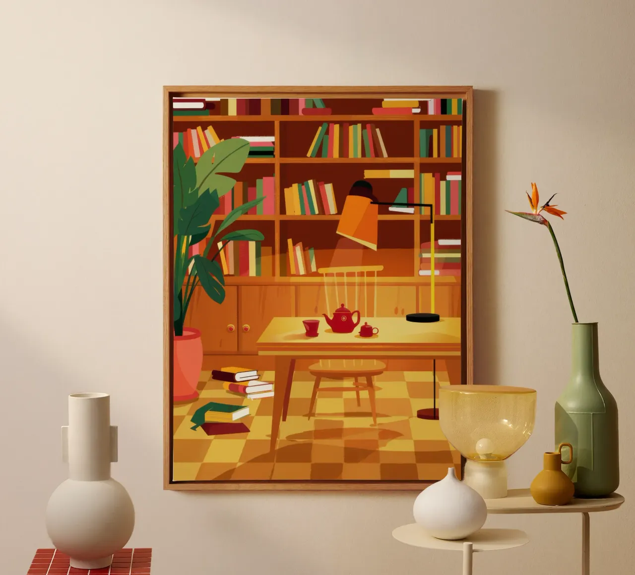 Library Reading Nook canvas by Marigold Tiga