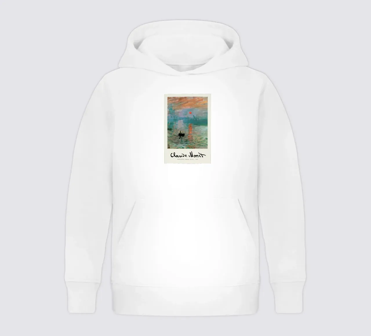 Monet – Signed Impression felpa bambino con cappuccio da Vintage by JUNIQE