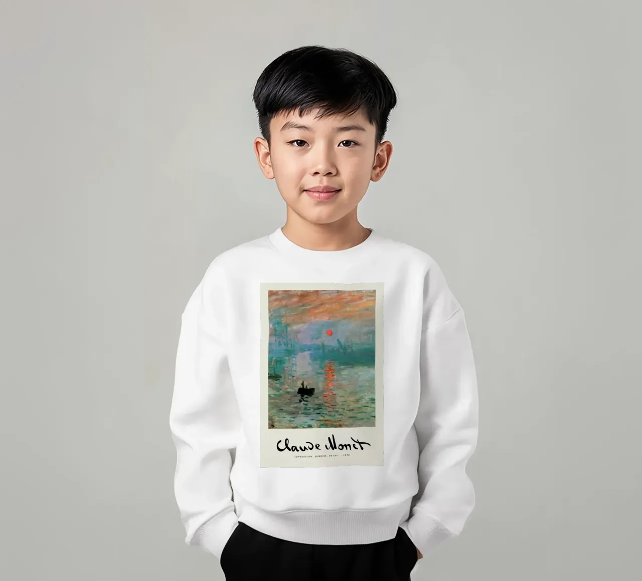 Monet – Signed Impression felpa bambino da Vintage by JUNIQE