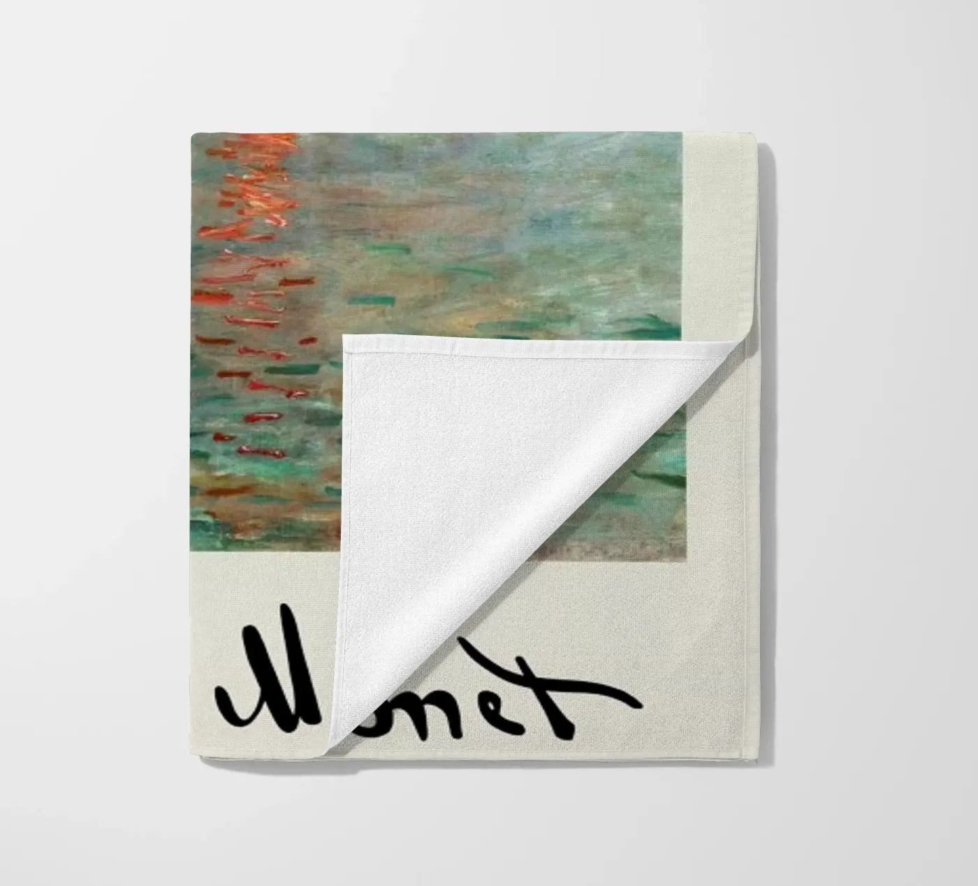 Monet – Signed Impression strandhanddoek van Vintage by JUNIQE