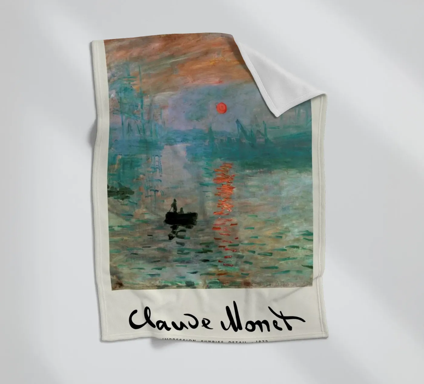 Monet – Signed Impression Fleecedecke von Vintage by JUNIQE