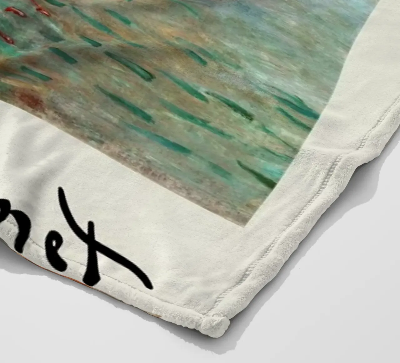 Monet – Signed Impression coperta in pile da Vintage by JUNIQE