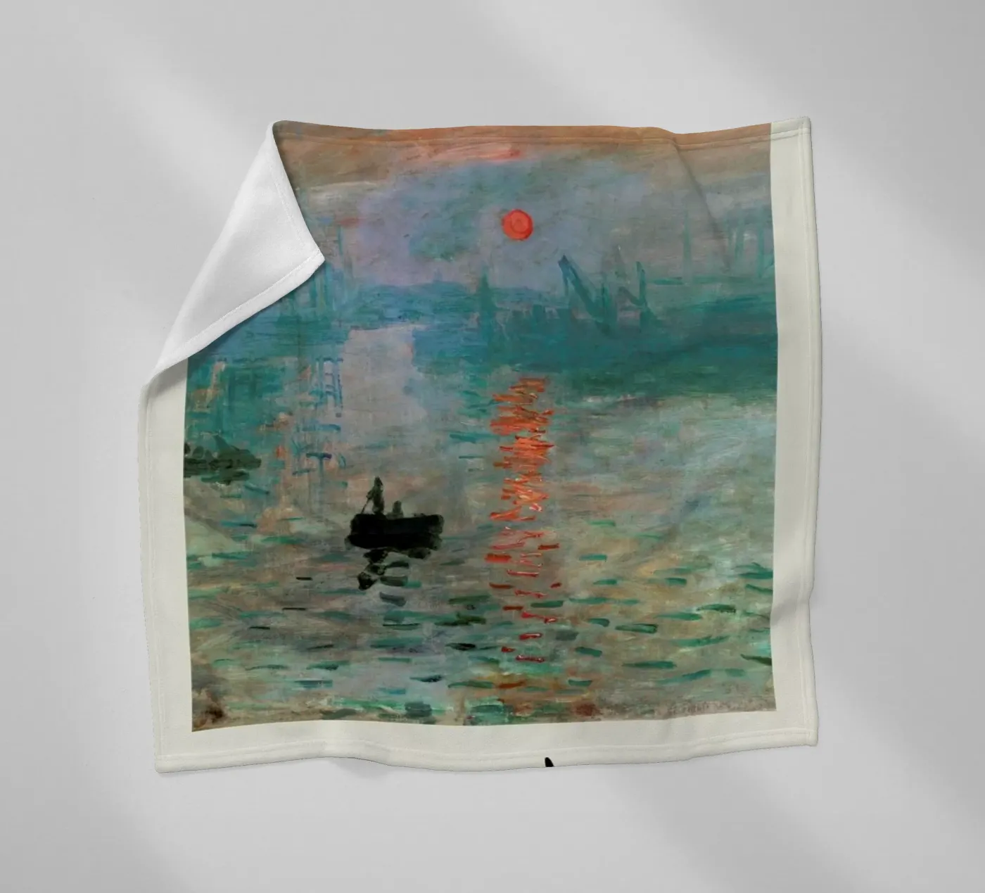 Monet – Signed Impression Fleecedecke von Vintage by JUNIQE