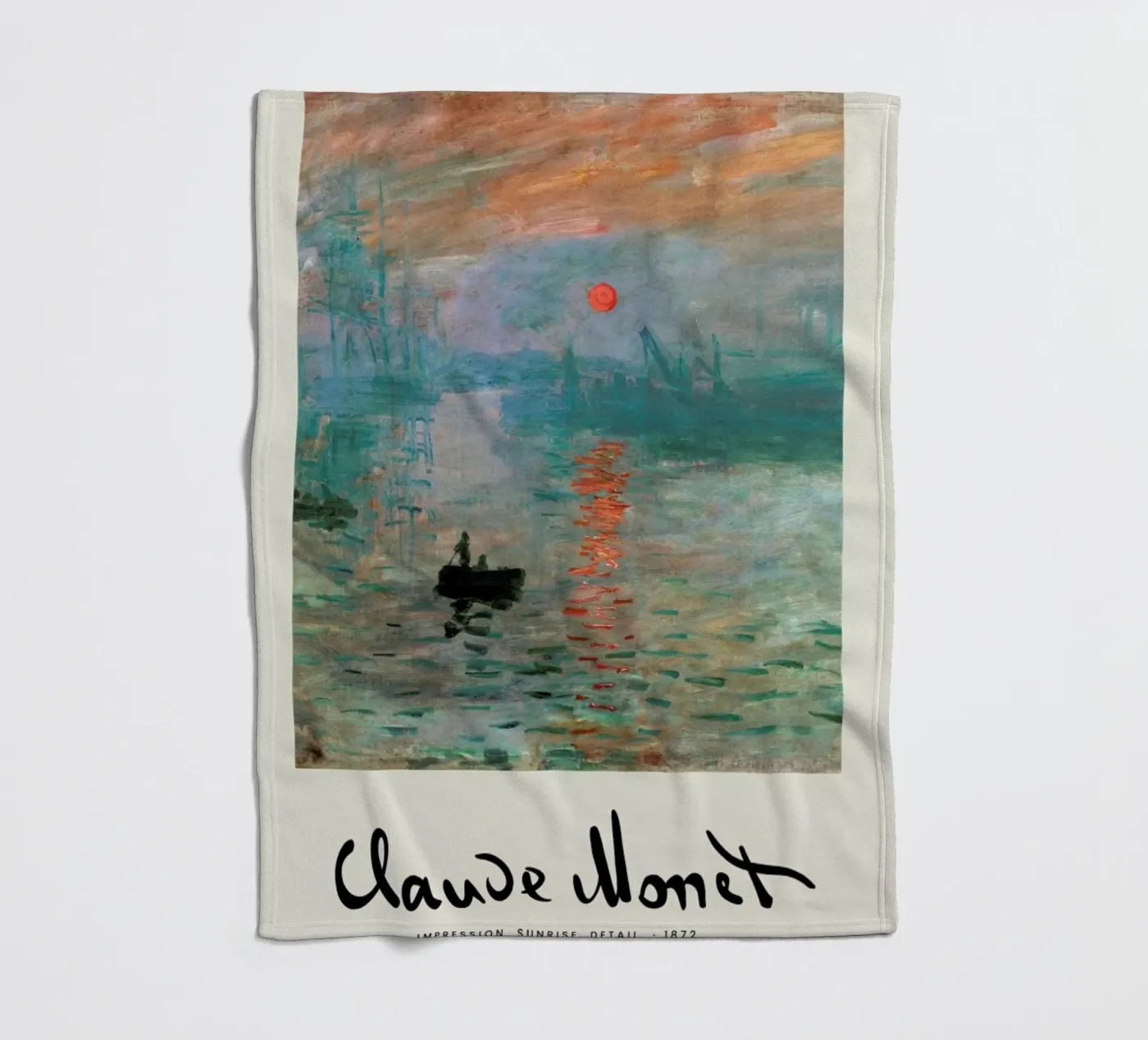 Monet – Signed Impression Fleecedecke von Vintage by JUNIQE