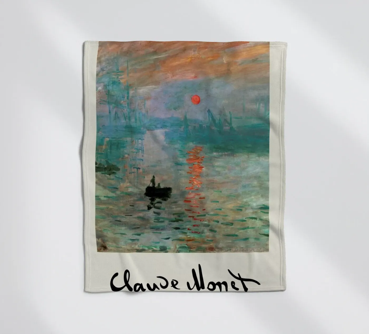 Monet – Signed Impression Fleecedecke von Vintage by JUNIQE