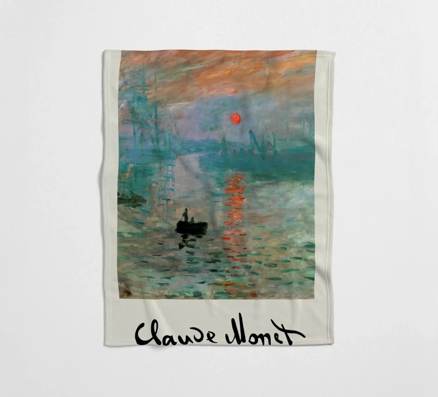 Monet – Signed Impression Fleecedecke von Vintage by JUNIQE