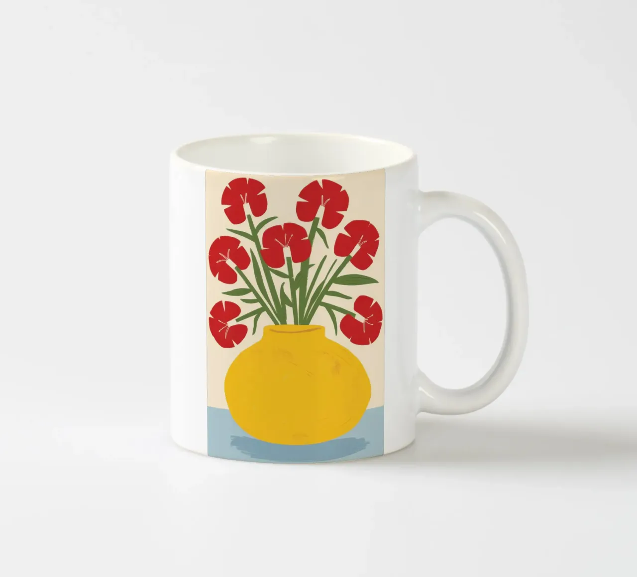 Rote Nelke Strahlkraft Keramik Tasse von Sentinel Glow